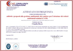 Attestato Corso CAM